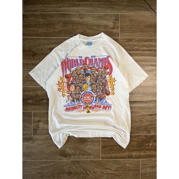 Screen Stars Other - VTG Detroit Pistons Caricature Shirt Bad Boys 1989 World Champs Mens L NBA